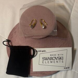 Swarovski Teardrop Earrings with Clear Crystals